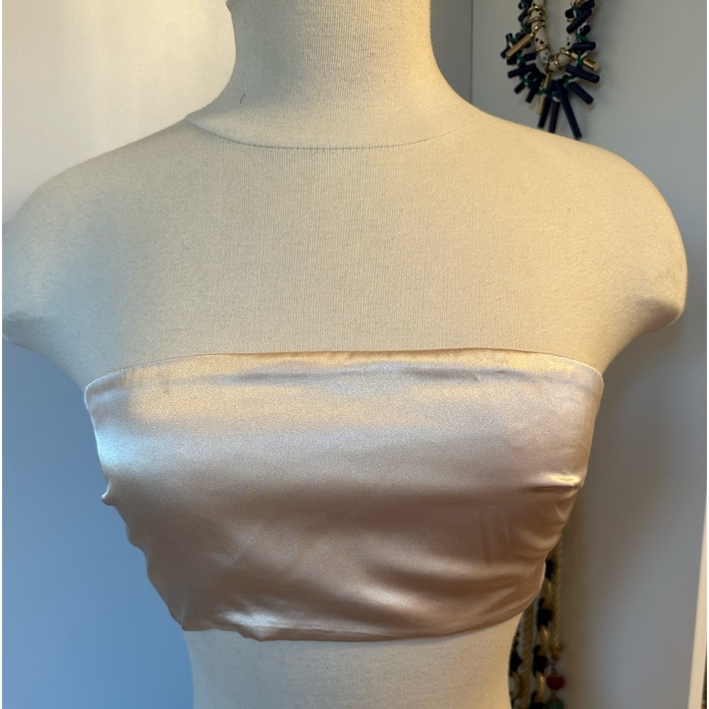 Satin tube top